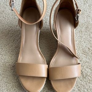 Tan Wedge Espadrilles - size 8.5